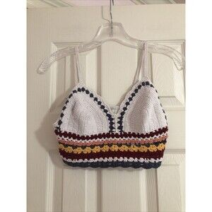 Abercrombie and Fitch Boho Crochet Tank‎ Top Size Small Festival Y2K